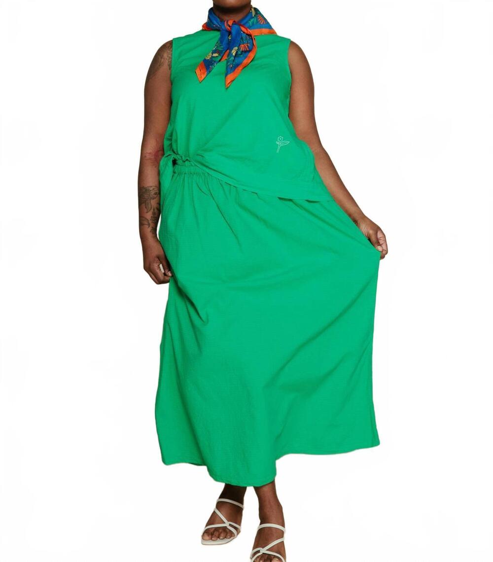 NEW BOBO CHOSES recycled cotton sleevess top in kelly green